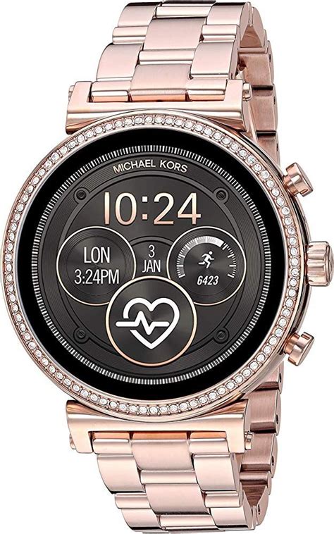 mk smart watch rose gold price